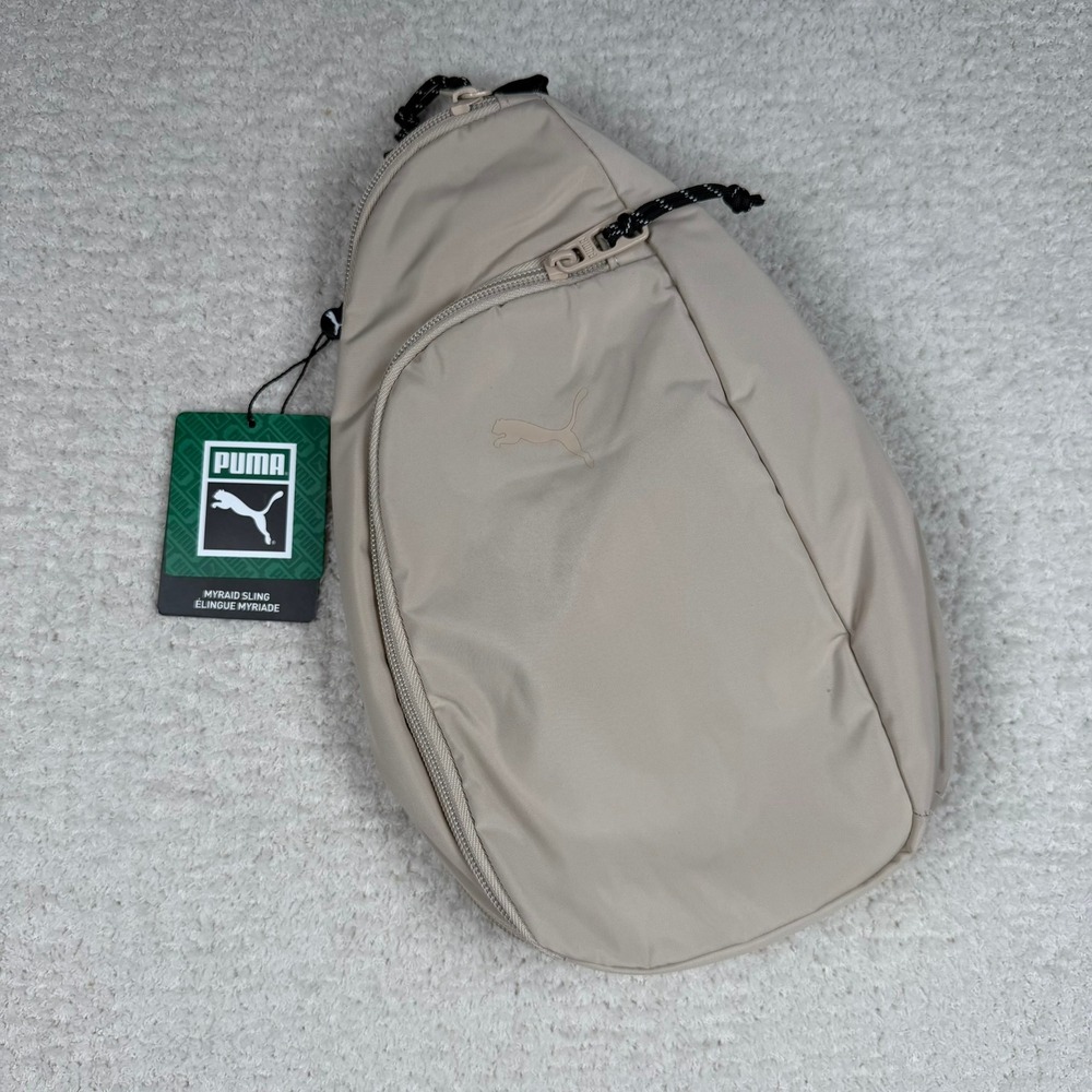 Puma Myraid Sling Bag Light Beige Adjustable Crossbody Backpack PS2-2201 NEW‎